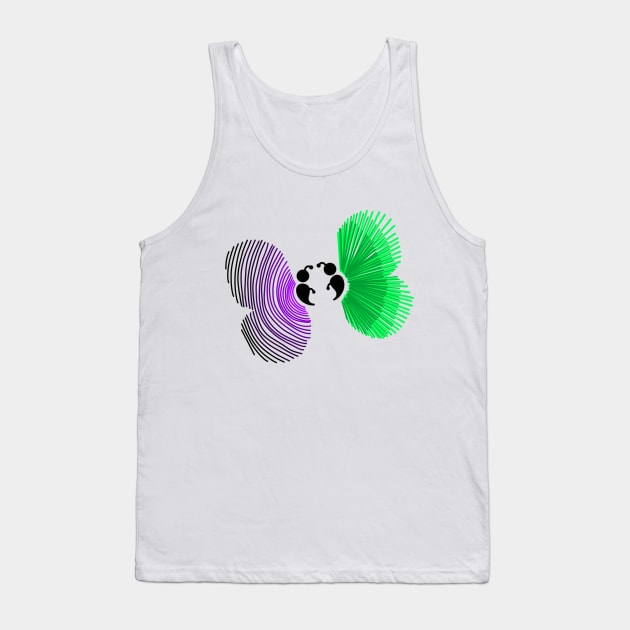 Lined Semicolon Butterflies Tank Top by birdiestreasuretrove